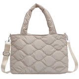 Winter Nylon Shoulder Bag Casual Large Zipper Crossbody Tote