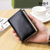 Men's Leather Wallet Coin Purse Short Cowhide Wallet Portefeuille Homme