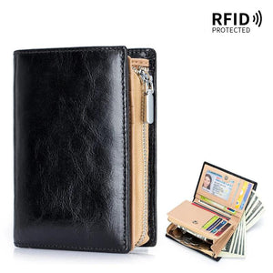 Men's Leather Wallet Coin Purse Short Cowhide Wallet Portefeuille Homme