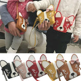 Mini Dog Bow Leather Coin Bag Girl Coin Purse Baby Girl Children Cartoon Wallets