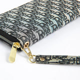 Matte Printed Letter Zipper Handbag Long Wallet Student Mobile Phone Bag