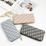 Matte Printed Letter Zipper Handbag Long Wallet Student Mobile Phone Bag