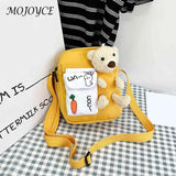 Lovely Girl Crossbody Bags Small Pocket Bear Shoulder Pouch Zipper Shoulder Bag
