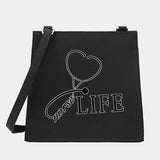 Women Nurse Series Shoulder Crossbody Bag Square Pattern Tote Handbag