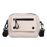 Canvas Handbag Zipper Shoulder Bag Casual Tote Outdoor Bag