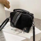 Women's Suede Shoulder Bag, High-Quality Handbag Series