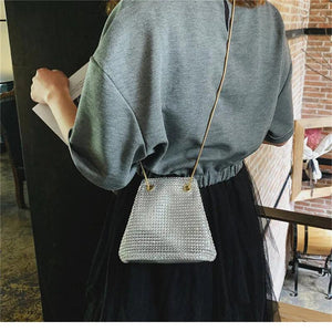 Rhinestone Chain Shoulder Bag Ladies Purse Clutch Evening Party Wedding Gift