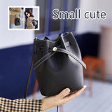 Mini Bucket Shoulder Bag Drawstring Crossbody Bag Handbag
