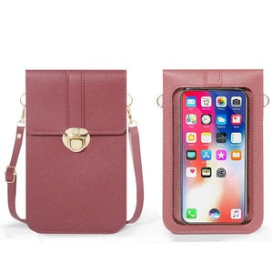 Women Touch Screen Cell Phone Purse Smartphone Wallet Shoulder Strap Handbag