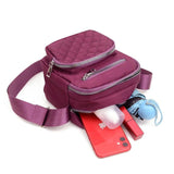 Embroidered One-shoulder Bag Diamond Multi-layer Handbag