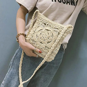 Summer Beach Vintage Crochet Braid Crossbody Bag Shoulder Retro