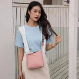 Crocodile Pu Leather Women Messenger Bag Shoulder Handbag