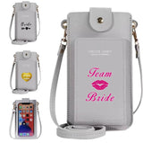 PU Leather Hasp Small Wallet Women's Card Pack Touch Screen Cell Phone Purse