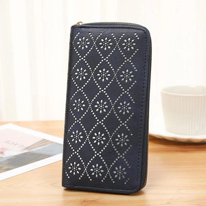 Women's Hollow Zipper Handbag Long Wallet