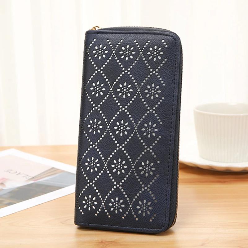 Women's Hollow Zipper Handbag Long Wallet