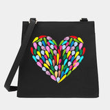 Love Series Shoulder Crossbody Bag Small Square Commute Tote Messenger