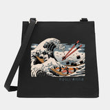 Women Shoulder Messenger Crossbody Tote Bag Wave Series Pattern Small Square Bag