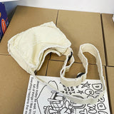 Canvas Book Bag Soft Literary Ladies Handbag Vintage Casual Strap