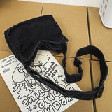 Canvas Book Bag Soft Literary Ladies Handbag Vintage Casual Strap