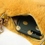Heart-Shaped Shoulder Bag Love Handbag Winter Chain Crossbody Bag