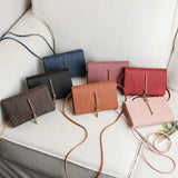Women Crossbody Handbag Small PU Leather Tassel Decor Casual Shoulder Purse
