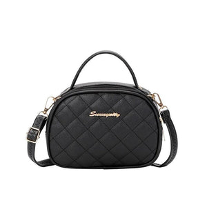 Large Capacity Embroidery Bag Female Lingge Messenger Bag