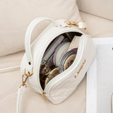 Large Capacity Embroidery Bag Female Lingge Messenger Bag