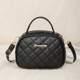 Large Capacity Embroidery Bag Female Lingge Messenger Bag