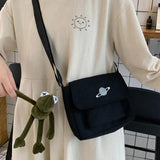 Canvas Diagonal Crossbody Bags Youth Small Handbags Shoulder Bag