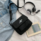 Canvas Diagonal Crossbody Bags Youth Small Handbags Shoulder Bag
