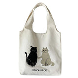 Harajuku Canvas Tote Bag Large Capacity Shopping Handbag