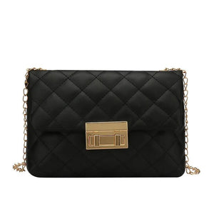 Embroidered Crossbody Bag Ladies Chain Rhombic Small Inclined Span Bag