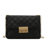 Embroidered Crossbody Bag Ladies Chain Rhombic Small Inclined Span Bag