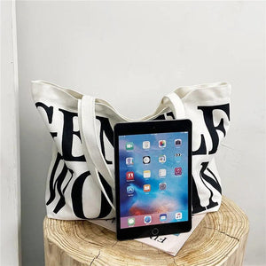 Canvas Handbags Shoulder Bags Large Capacity Ladies Travel Beach Shopping Bag