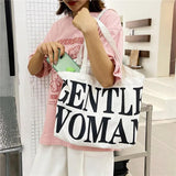 Canvas Handbags Shoulder Bags Large Capacity Ladies Travel Beach Shopping Bag