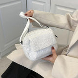 Plush Fabric Shoulder Crossbody Bag for Women