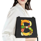 Square Bag Initial Name Letter Pattern Printing Commuter Bag