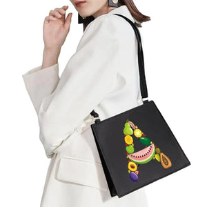 Square Bag Initial Name Letter Pattern Printing Commuter Bag