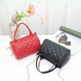 Lingge Embroidery Handbag Ladies Crossbody Shoulder Bag