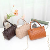 Lingge Embroidery Handbag Ladies Crossbody Shoulder Bag