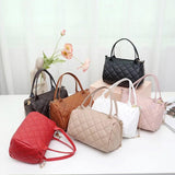 Lingge Embroidery Handbag Ladies Crossbody Shoulder Bag