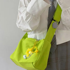 Candy Canvas Crossbody Bag for Women Small Square Bag