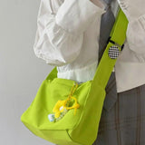 Candy Canvas Crossbody Bag for Women Small Square Bag