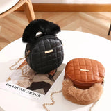 Small Version Women's Shoulder Messenger Bag Niche Small Round Bag