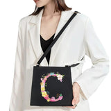 Square Initial Letter Pattern Commuter Bag