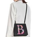 Square Initial Letter Pattern Commuter Bag