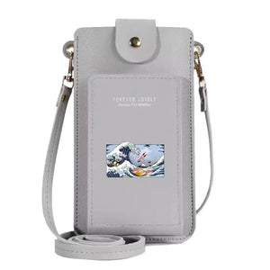 Touch Screen Crossbody Shoulder Bag Wave Print Handbag Purse