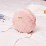Sweet Round Bag Ladies Messenger Handbag Small Crossbody Bag