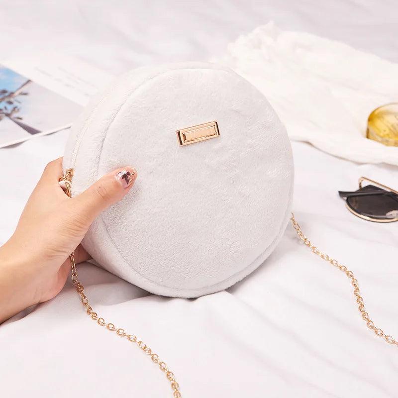 Sweet Round Bag Ladies Messenger Handbag Small Crossbody Bag