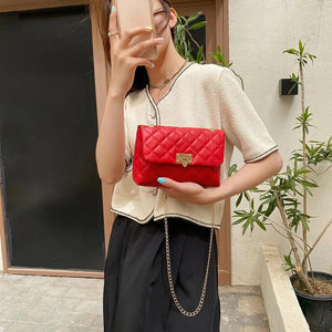 Embroidered Bag Women Crossbody All-match Handbag Chain Bag